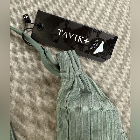 Tavik Emme Slinky Ribbed One Piece Women's XS Green Moderate Coverage Swimwear - Picture 2 of 7